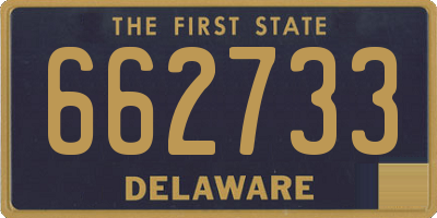 DE license plate 662733