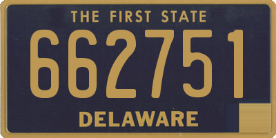 DE license plate 662751