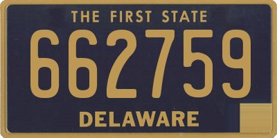 DE license plate 662759