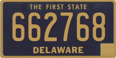 DE license plate 662768