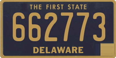 DE license plate 662773