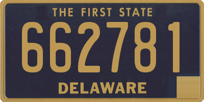 DE license plate 662781