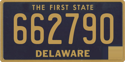 DE license plate 662790