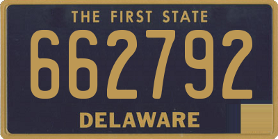 DE license plate 662792