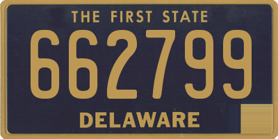 DE license plate 662799