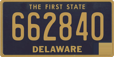 DE license plate 662840