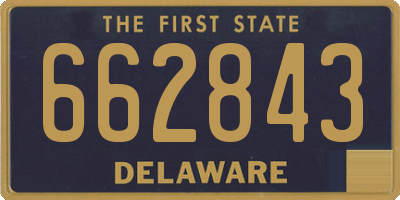 DE license plate 662843