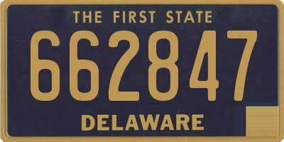 DE license plate 662847