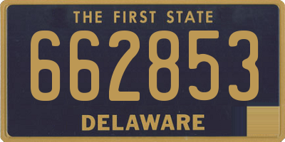 DE license plate 662853