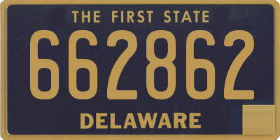 DE license plate 662862