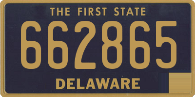 DE license plate 662865
