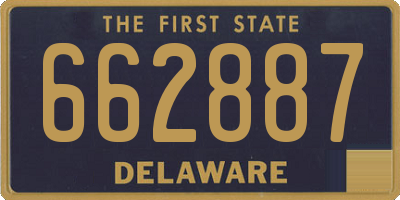DE license plate 662887