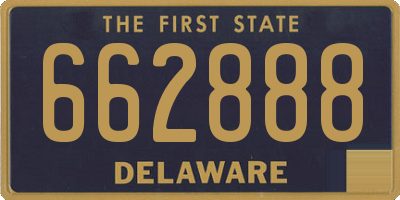 DE license plate 662888