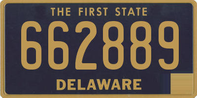 DE license plate 662889
