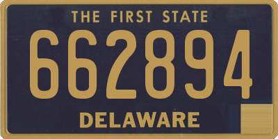DE license plate 662894