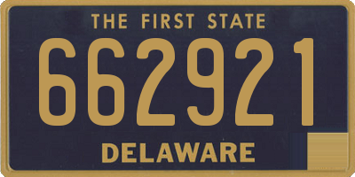 DE license plate 662921
