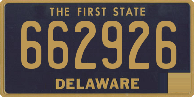 DE license plate 662926