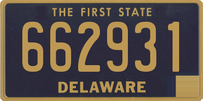 DE license plate 662931