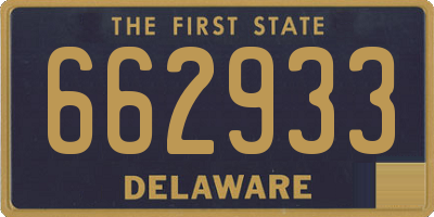 DE license plate 662933