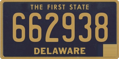 DE license plate 662938
