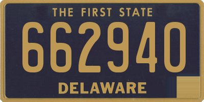DE license plate 662940