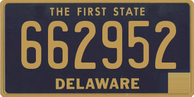 DE license plate 662952