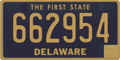 DE license plate 662954