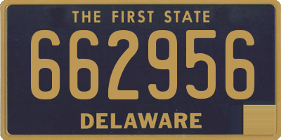 DE license plate 662956