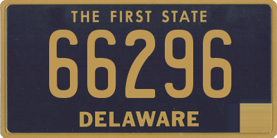 DE license plate 66296