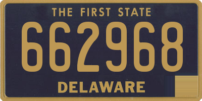 DE license plate 662968