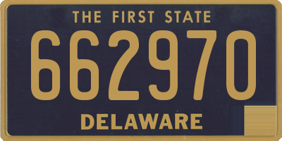 DE license plate 662970