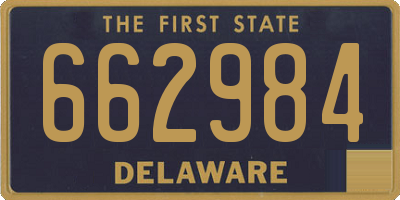 DE license plate 662984