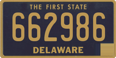 DE license plate 662986