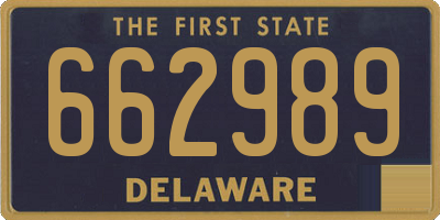 DE license plate 662989