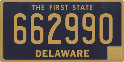 DE license plate 662990