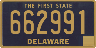 DE license plate 662991