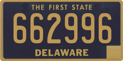 DE license plate 662996