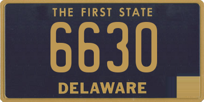 DE license plate 6630