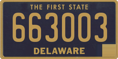 DE license plate 663003