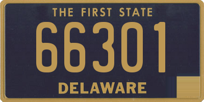 DE license plate 66301