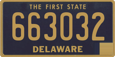 DE license plate 663032