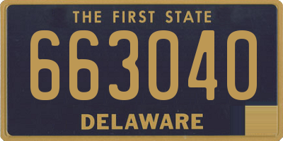 DE license plate 663040