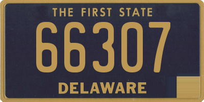 DE license plate 66307
