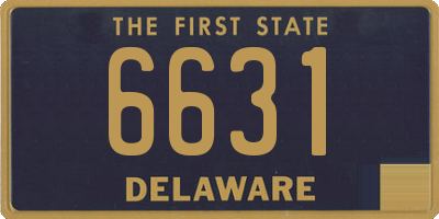 DE license plate 6631