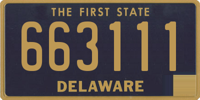 DE license plate 663111
