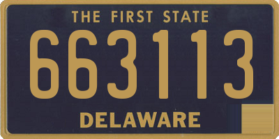 DE license plate 663113