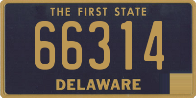 DE license plate 66314
