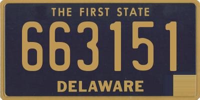 DE license plate 663151