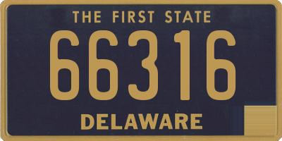 DE license plate 66316