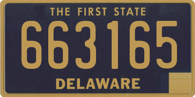 DE license plate 663165